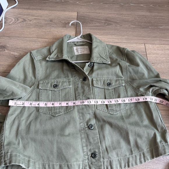 All Saints Maisy Green Denim Jacket - Picture 13 of 16